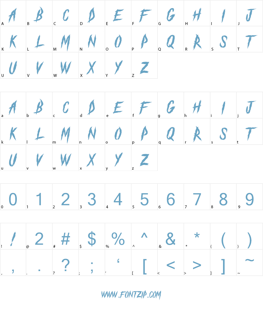 The Black Festival_DEMO Font Character